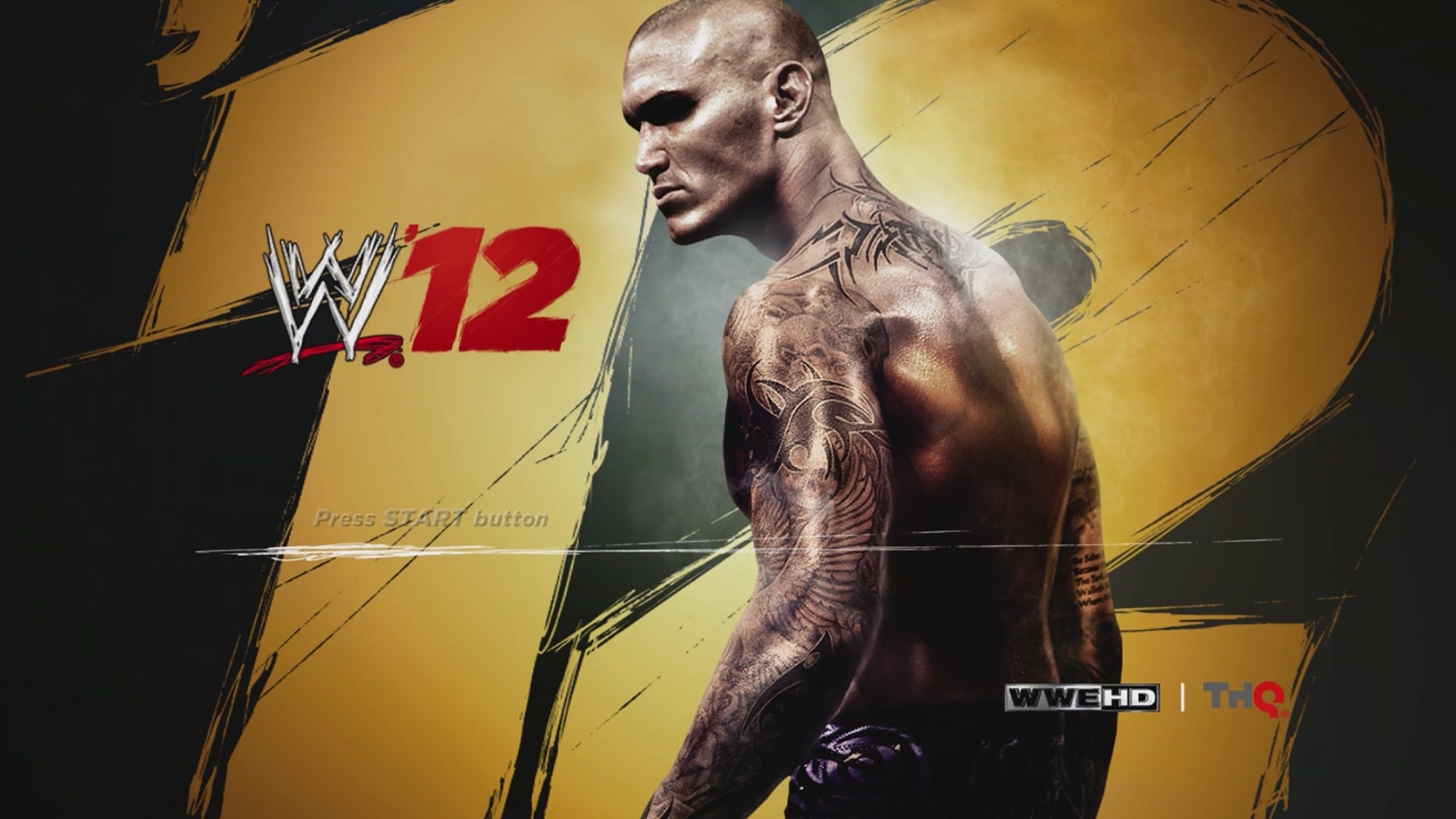 WWE 12 title screen for Xbox 360